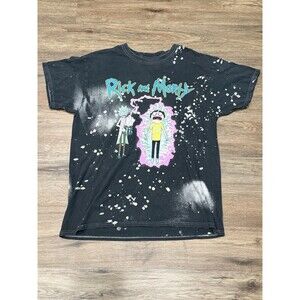 Adult Swim Rick And Morty Cartoon Promo T Shirt Adult Medium Black Mens Size L